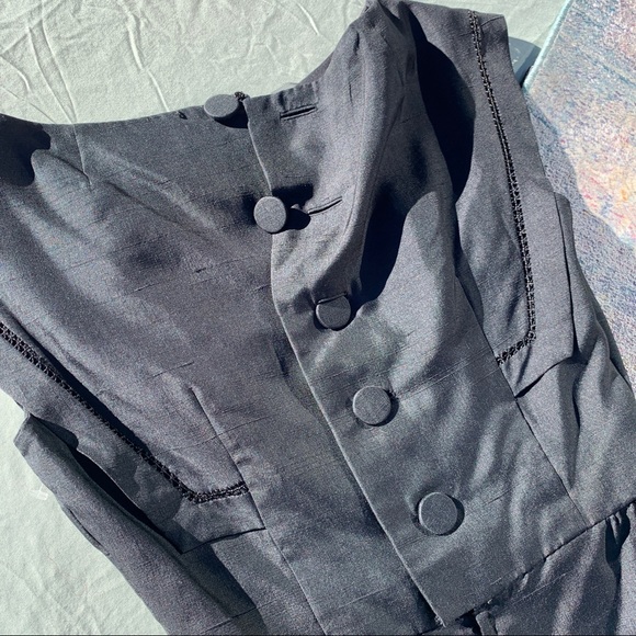 Stunning Vintage Silk Little Black Dress - Picture 7 of 7